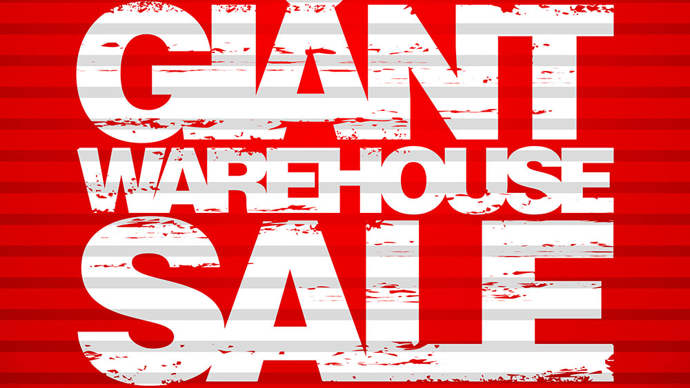 Warehouse Sales main image.Warehouse Sales are used to unload excess inventory.