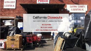 California Closeouts and Liquidations Hot Sale Event Image